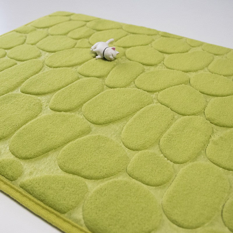 Soft Pebble Touch Coral Fleece Bathroom Mat