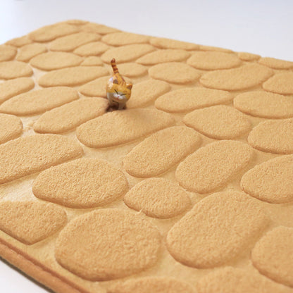 Soft Pebble Touch Coral Fleece Bathroom Mat