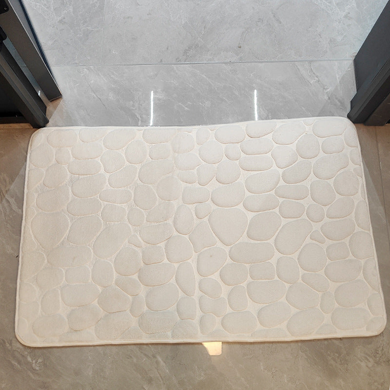 Soft Pebble Touch Coral Fleece Bathroom Mat