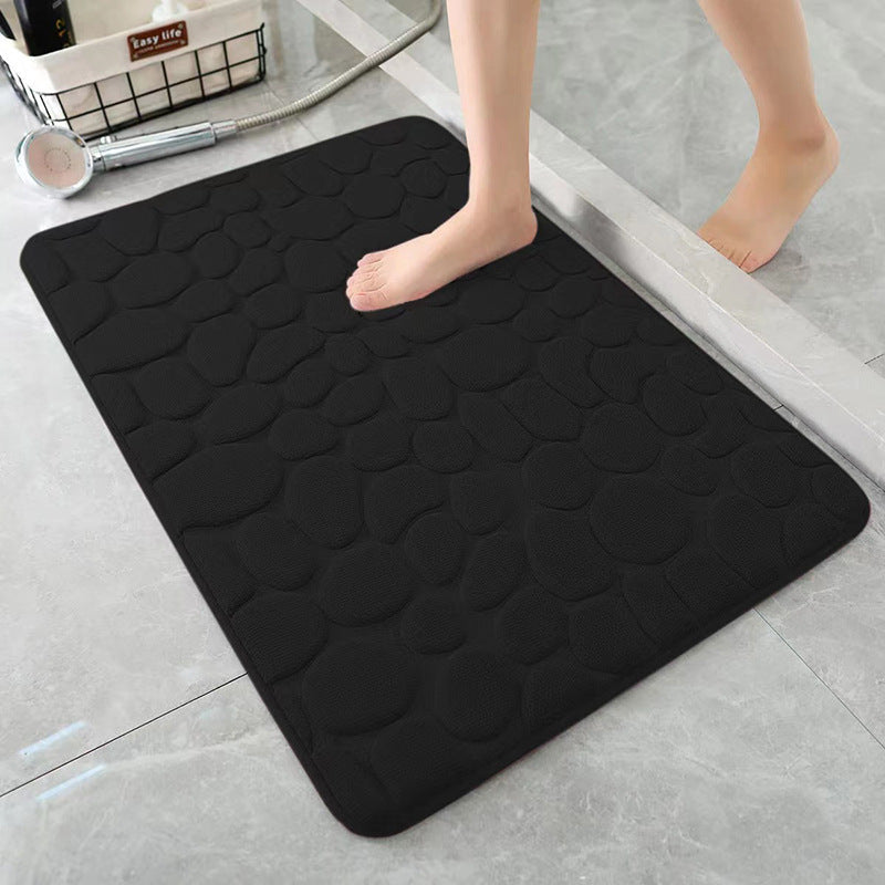 Soft Pebble Touch Coral Fleece Bathroom Mat
