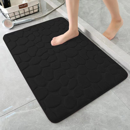 Soft Pebble Touch Coral Fleece Bathroom Mat