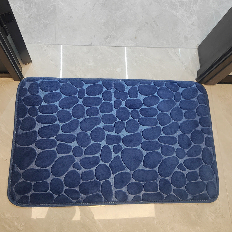 Soft Pebble Touch Coral Fleece Bathroom Mat